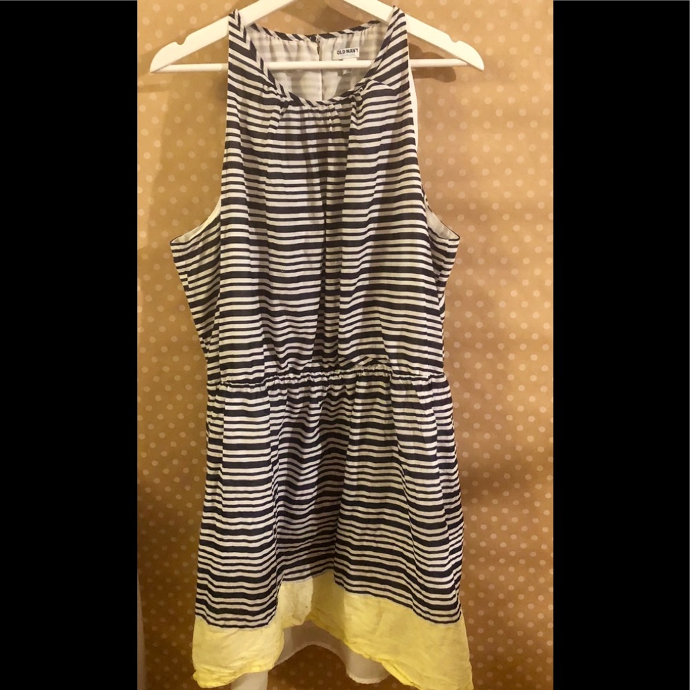 Old Navy striped color block hem dress.